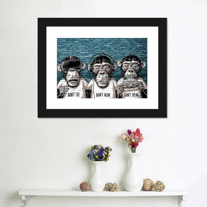 Three Monkeys Wall Art