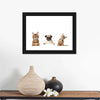 Pug And Cats Wall Art