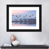 Pink Sky Over Ducks Wall Art