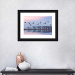 Pink Sky Over Ducks Wall Art