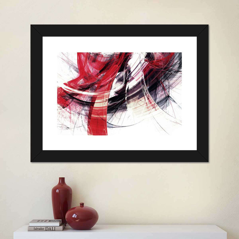 Red Motion Abstract Wall Art