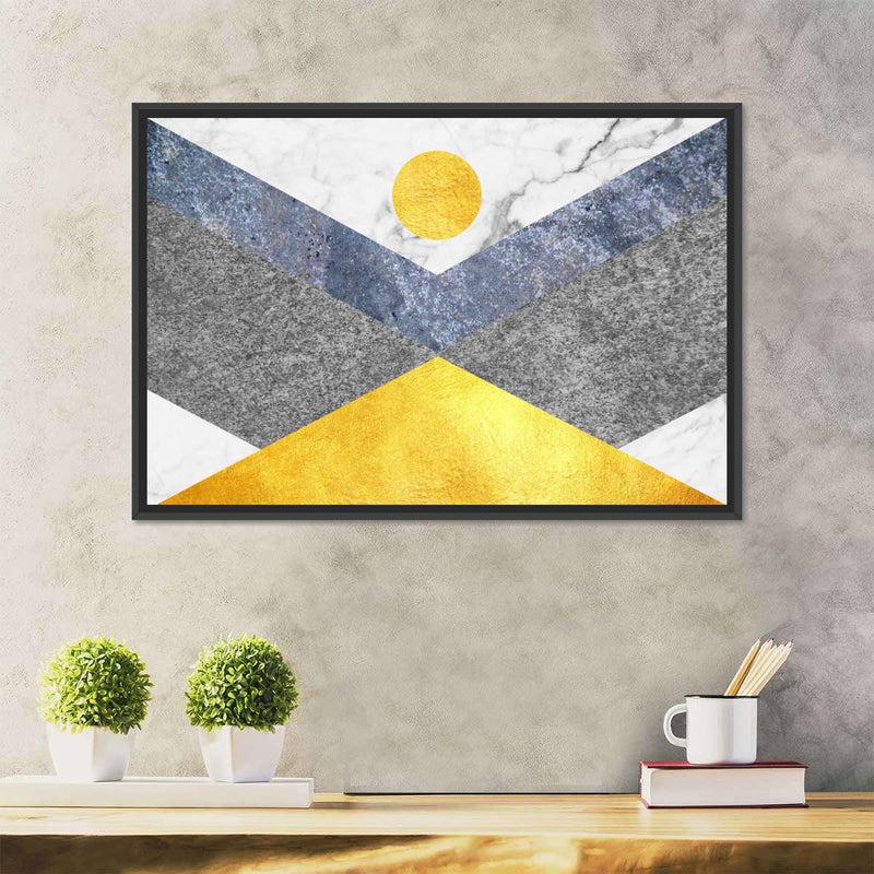 Marble Textured Geometric Wall Art