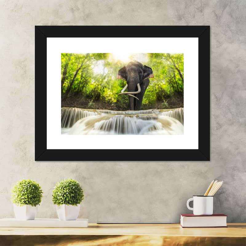 Waterfall Elephant Wall Art