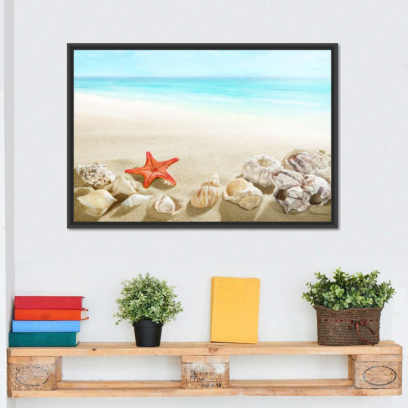 Seashells At The Beach Wall Art