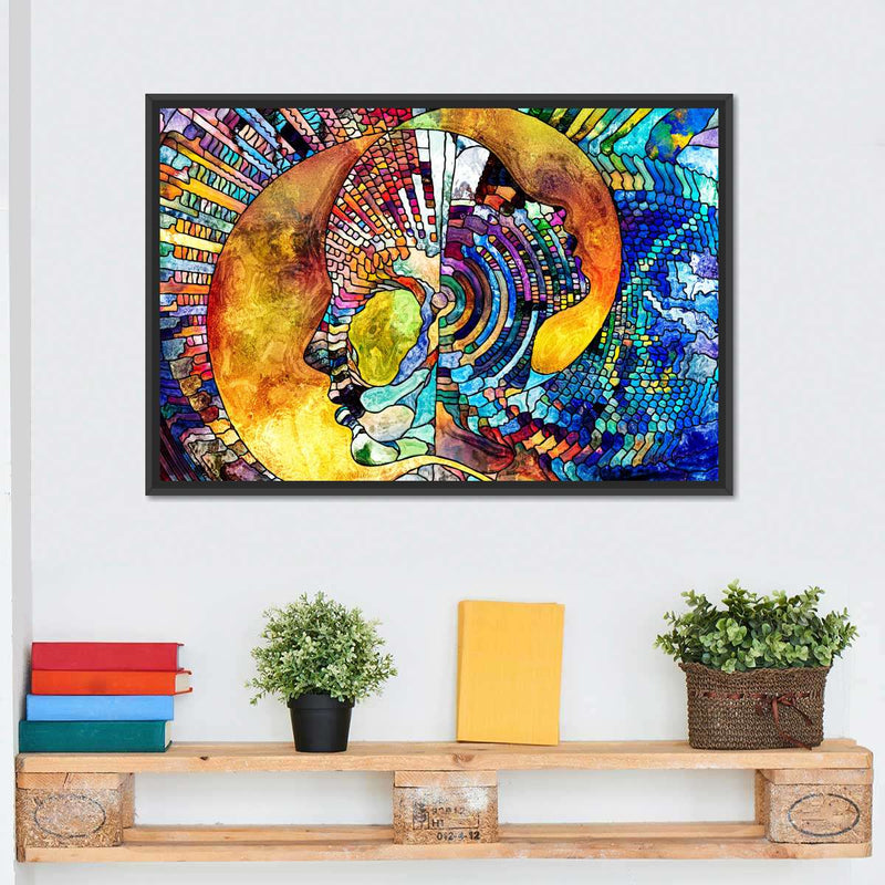 Stained Glass Abstract Figure Wall Art
