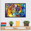 Stained Glass Abstract Figure Wall Art
