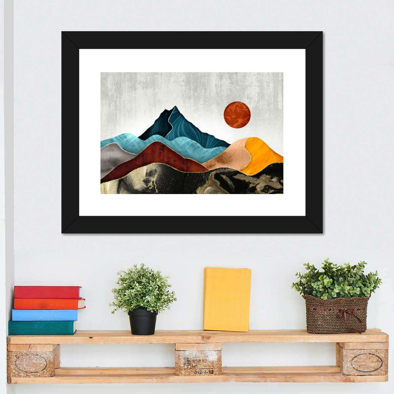 Sunset Over Mountains Wall Art