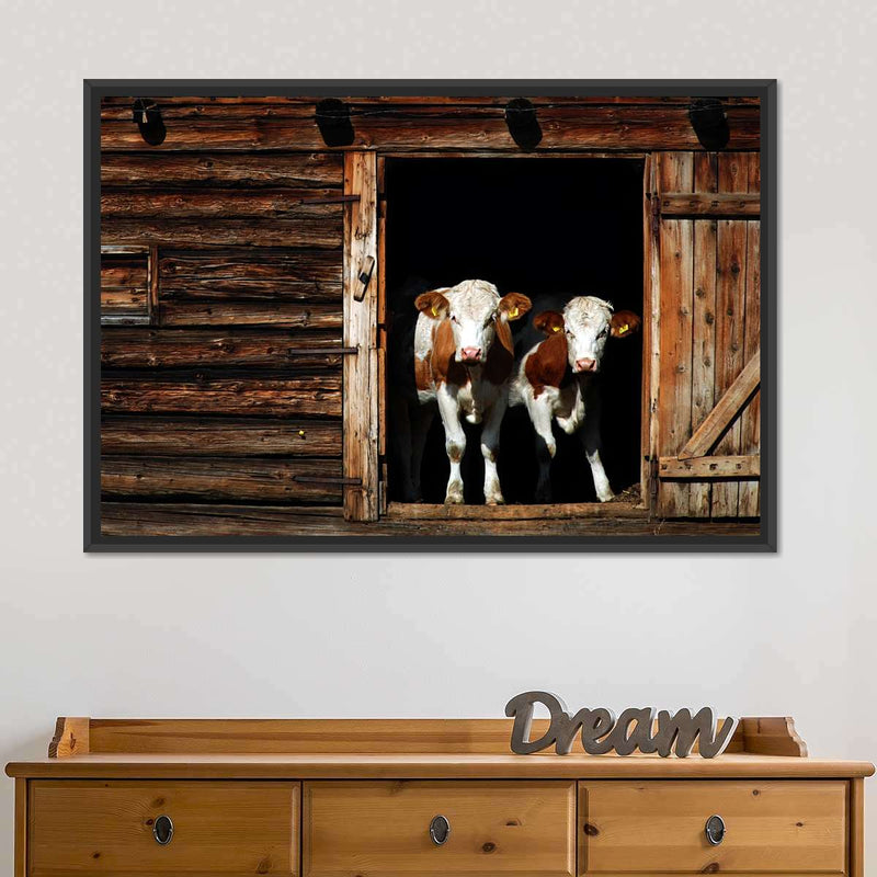 Pair Of Cows Wall Art