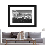 Monochrome Rocky Mountains Wall Art