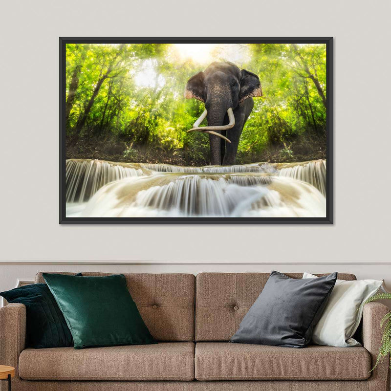 Waterfall Elephant Wall Art