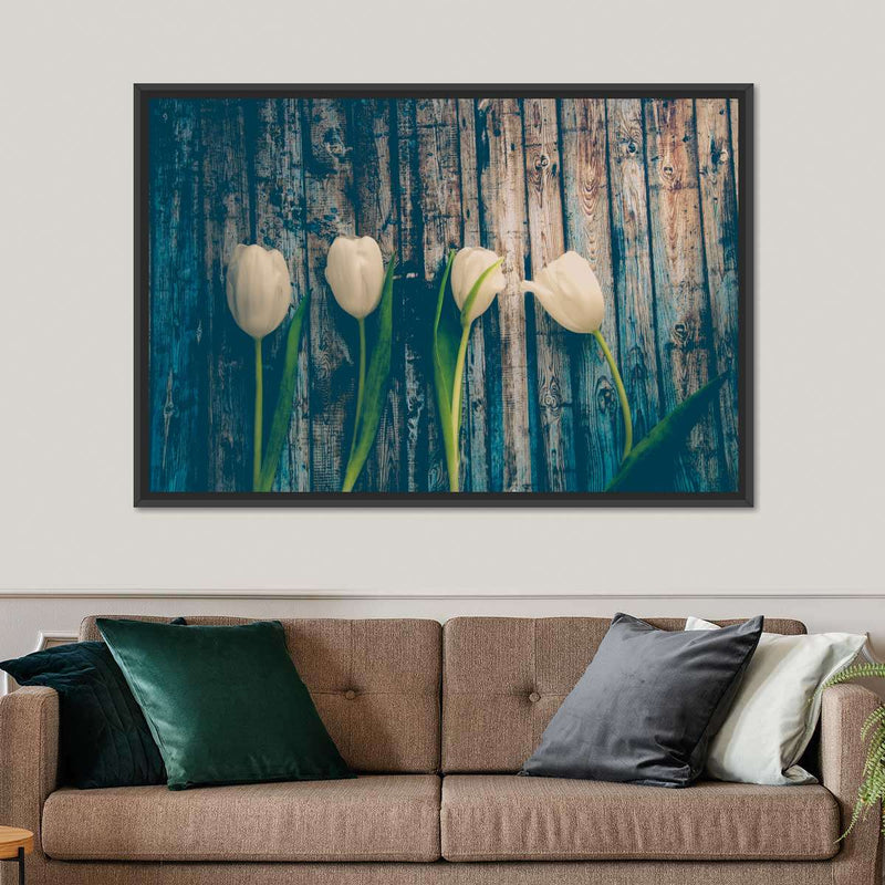 Pristine White Tulips Wall Art