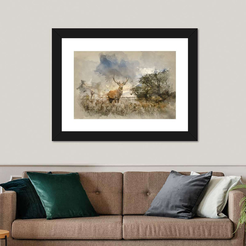 Vintage Stag Wall Art