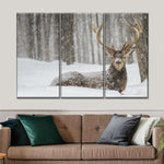 Snow Covered Elk Wall Art