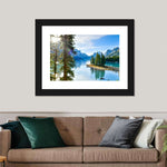 Sunny Maligne Lake Wall Art