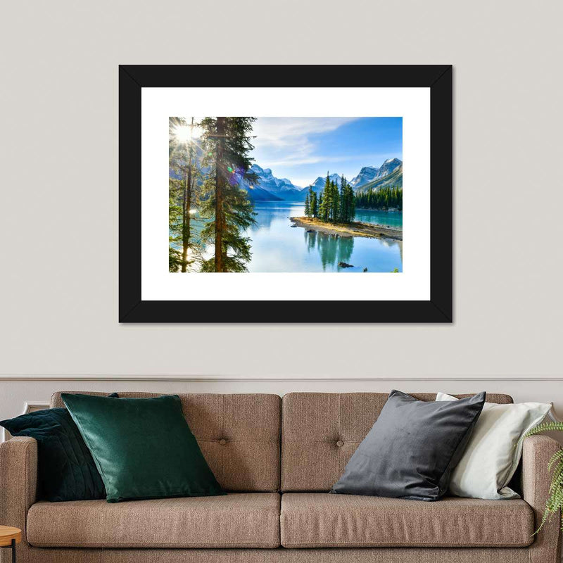 Sunny Maligne Lake Wall Art