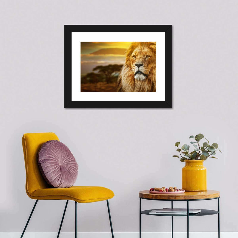 Lion In African Safari Wall Art
