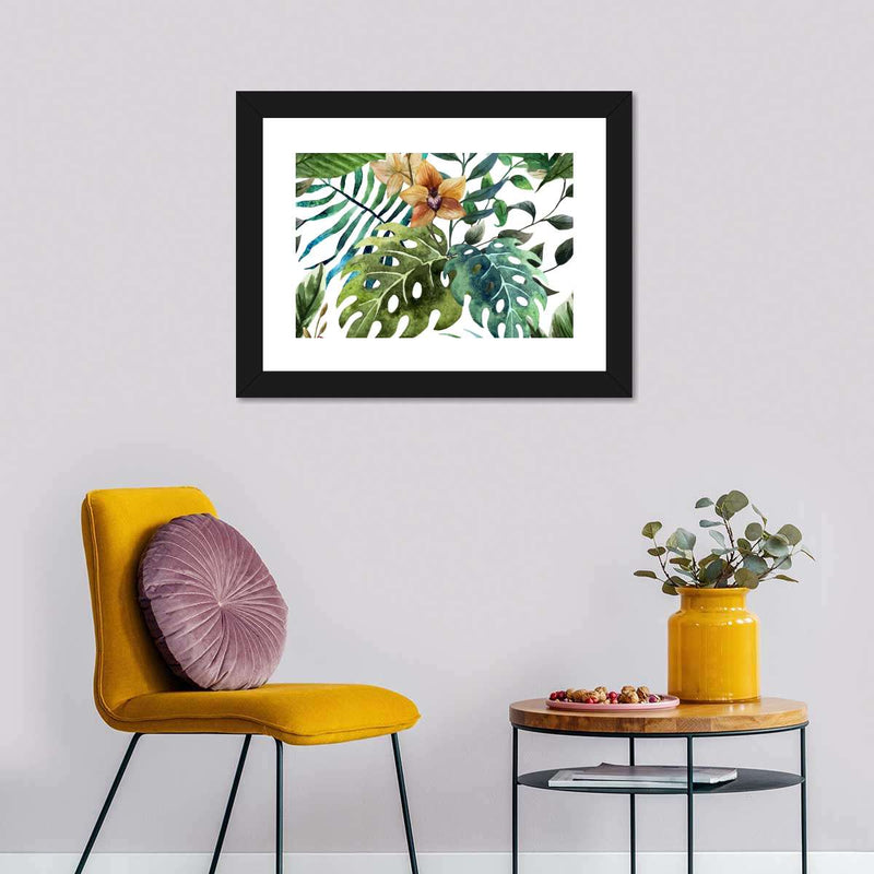 Wild Monstera Leaves Wall Art