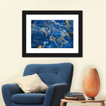 Navy And Gold Abstract Wall Art