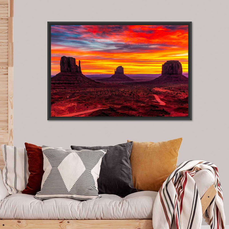 Monument Valley At Sunset Wall Art
