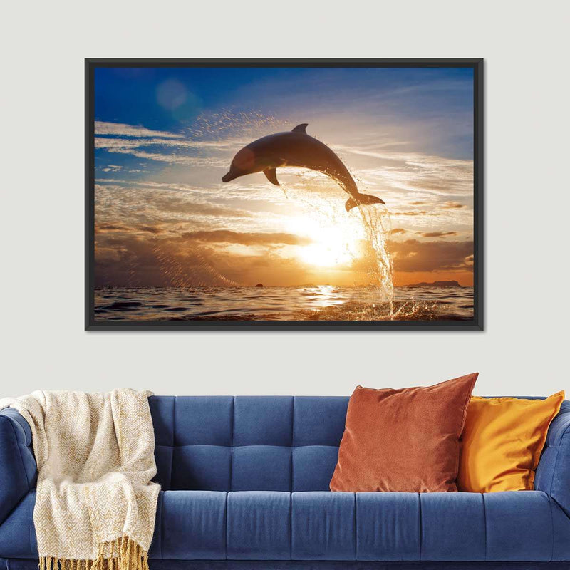 Jumping Dolphin Wall Art