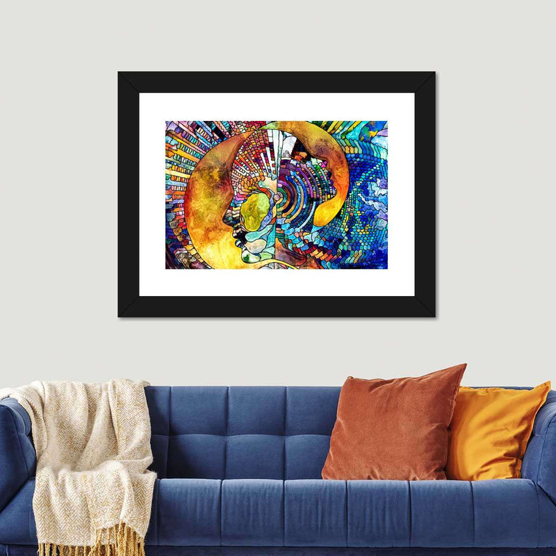 Stained Glass Abstract Figure Wall Art
