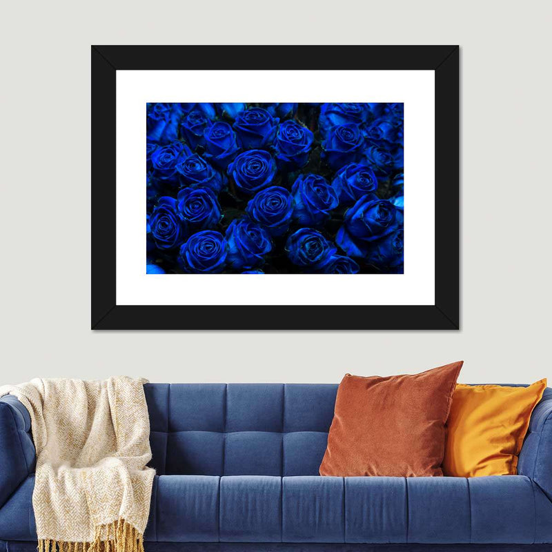 Royal Blue Roses Wall Art