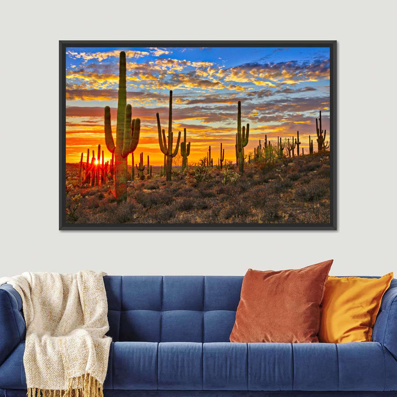 Sunset Cactus Wall Art