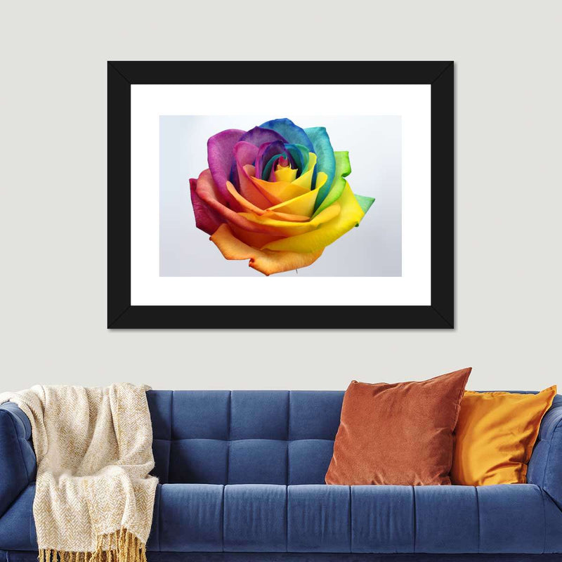Rainbow Rose Wall Art
