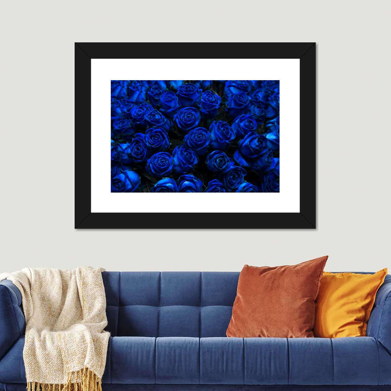 Royal Blue Roses Wall Art