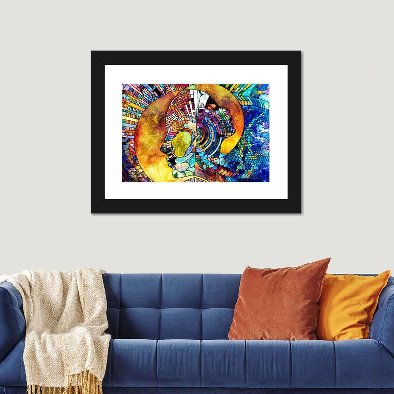 Stained Glass Abstract Figure Wall Art