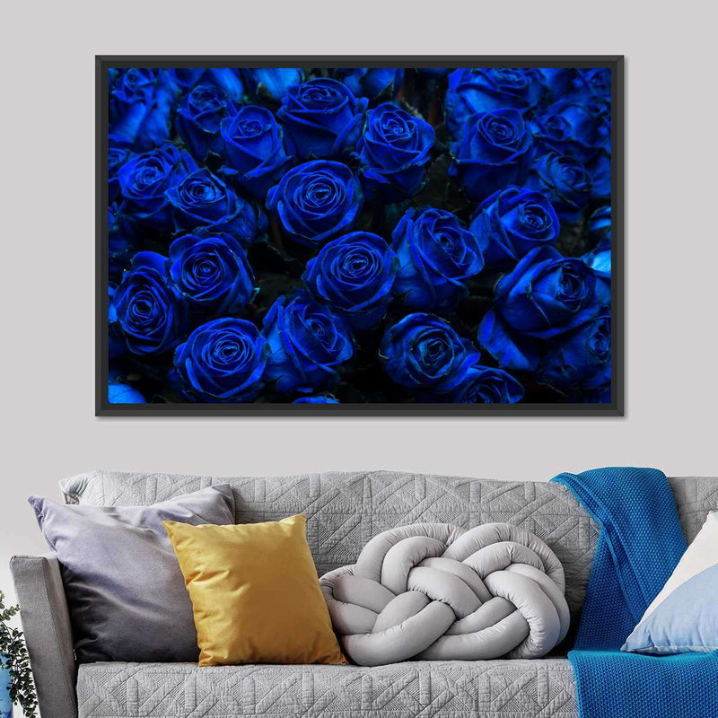 Royal Blue Roses Wall Art
