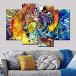 Stained Glass Abstract Figure Wall Art