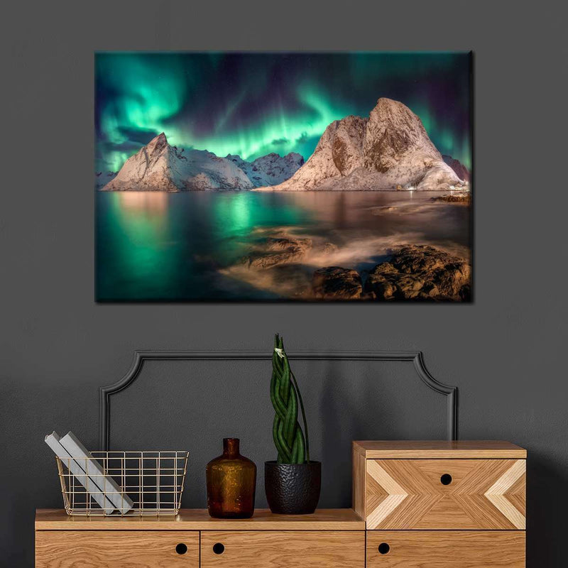 Swirling Moskenes Aurora Wall Art