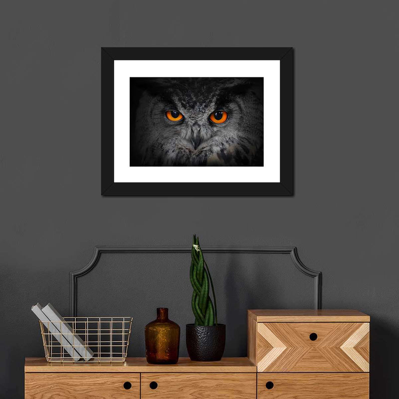 Mesmerizing Gray Owl Wall Art
