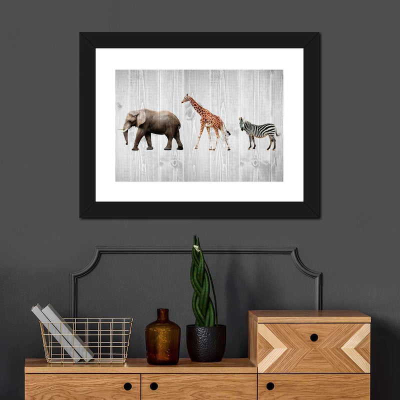 Wooden Safari Wall Art