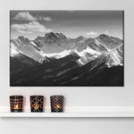 Monochrome Rocky Mountains Wall Art