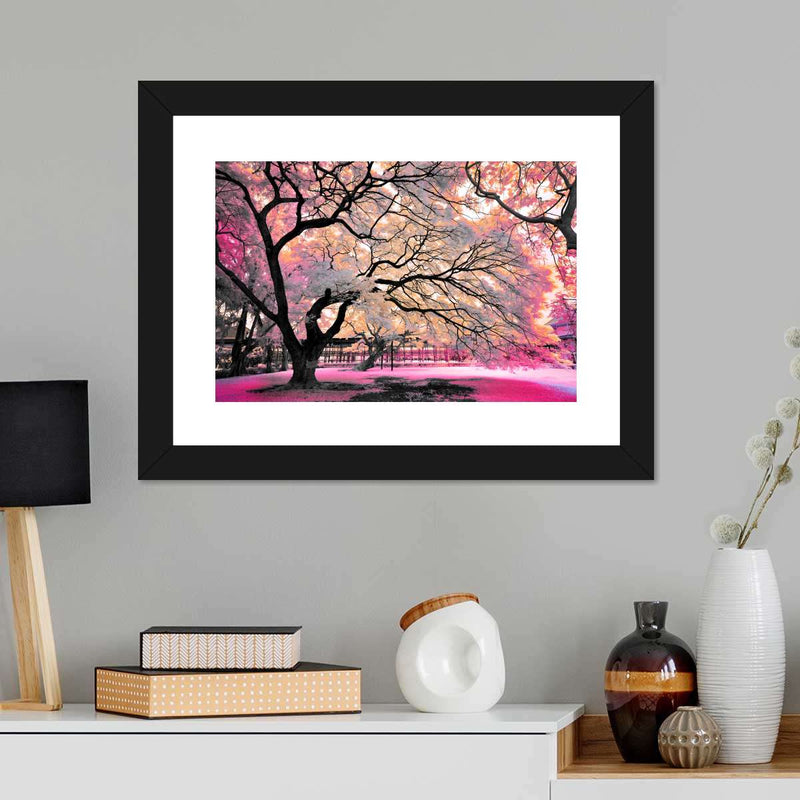 Pink Bloom Claw Trees Wall Art