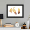 Triple Golden Leaves Wall Art