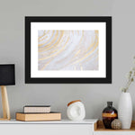 White And Gold Abstract Wall Art