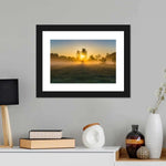 Misty Meadow At Sunrise Wall Art