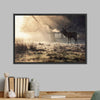 Wild Deer In Snow Wall Art