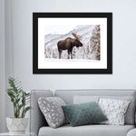 Snowy Moose Wall Art