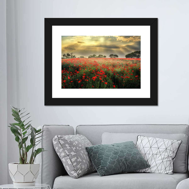 Scandinavian Poppy Field Wall Art