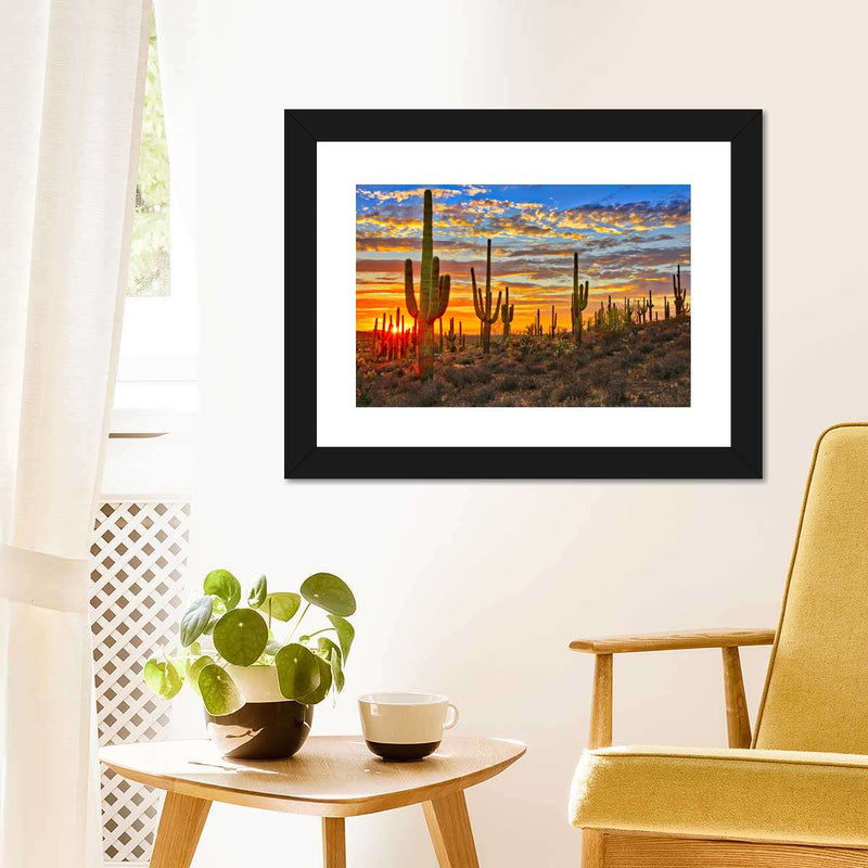 Sunset Cactus Wall Art