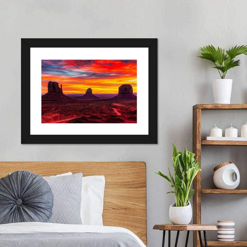 Monument Valley At Sunset Wall Art