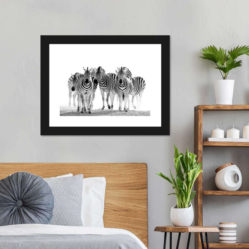Zebras On The Move Wall Art