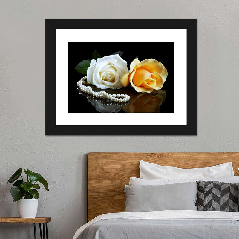Pearls And Roses Wall Art