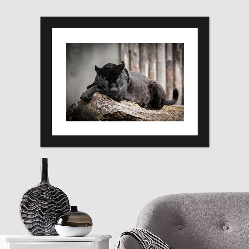 Lounging Black Panther Wall Art