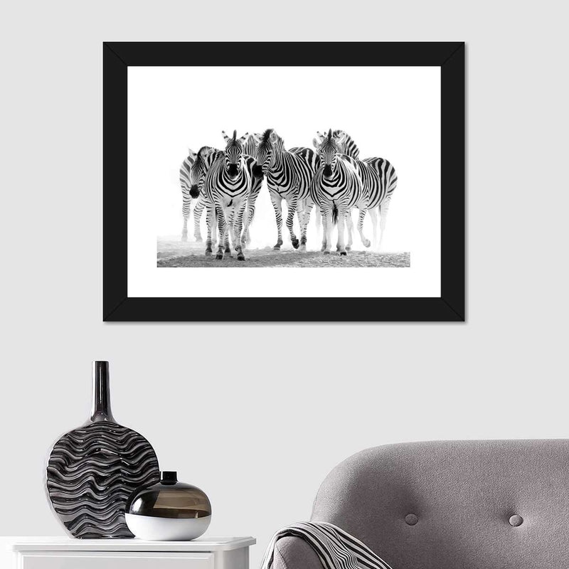 Zebras On The Move Wall Art