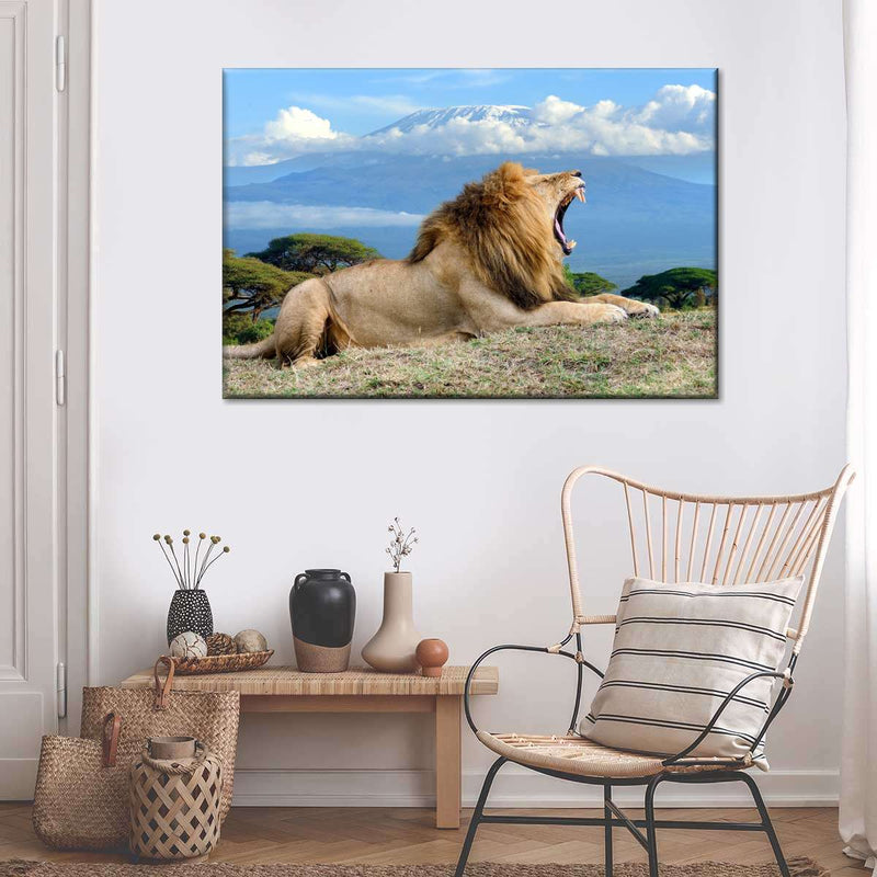 Roaring Safari Lion Wall Art